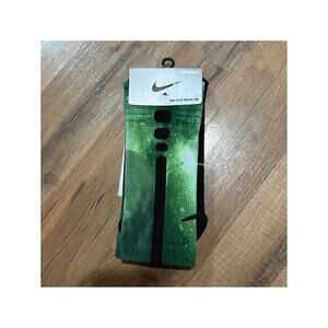 2014 Nike KD Elite Digital Ink Basketball Planet Galaxy Green Black Crew Socks